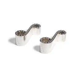 Jean E. Puiforcat, Pair of Mexican Candleholders, sterling silver, each stamped 'Jean Puiforcat/Made in Mexico/Sterling' and monogrammed 'A' to side
