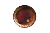 Roberto Aloi, Two Plates, enameled copper, largest plate signed 'Aloi' on the underside