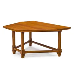 Custom Angled Dining Table by John Dickinson, oak, sold Mar 2021