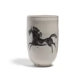 Millard Sheets and Richard Petterson, Footed Vase, painted and glazed earthenware, incised 'Sheets & Petterson' and numbered '349W'