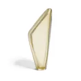 Napoleone Martinuzzi, Large Inciso Vase, for Alfredo Barbini, blown and wheel-carved glass with a straw yellow tint