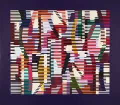 Shadows 2 by Yaacov Agam, 1975, Farbserigrafie auf leichtem Karton, sold Sep 2023