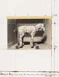 Christo, Wrapped Horse, <br />Project for Neo-Dada, Wrapped, 1989, Collage (Fotografie, Klebeband, Farbserigrafie und Collotype) auf leichtem Karton