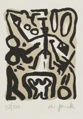 Ohne Titel by A. R. Penck, Farblithografie auf Velin, sold Nov 2021