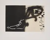Divisé by Antoni Tàpies, 1983, Farblithografie auf Bütten, sold Sep 2021