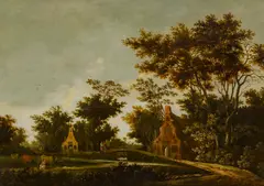 Cornelis Snellinck, Dorflandschaft, Öl auf Holz
