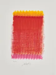 Heinz Mack, Chromatik in Rot, 2000, Farbserigrafie auf Velin
