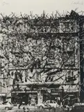 Nagelbild (Kölner Chlodwigplatz) by Günther Uecker, 1983, Offset auf BFK RIVES (Wasserzeichen), sold Nov 2021