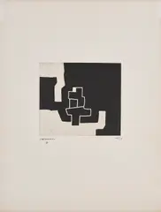 Eduardo Chillida, Aldizkatu II, 1972, Aquatintaradierung auf Arches (Wasserzeichen)