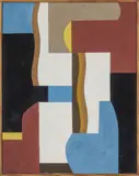 Rudolf Jahns, Komposition R5, 1924, Tempera auf Pappe auf Hartfaser aufgezogen