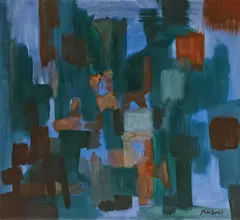 "Stiller Garten" by Fritz Winter, 1960, Öl auf Leinwand, sold Dec 2021