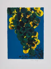 Karin Kneffel, Trauben, 1997, Farblithografie auf festem Velin