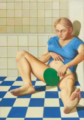 Falk Gernegroß, Ping-pong II, 2008, Öl auf Leinwand