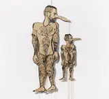 Erez Israeli, Ohne Titel (Nasenselbst), 2015, Jeweils Tinte auf Sperrholz