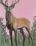 Ádám Dallos, Ohne Titel (Hirsch), 2010, Öl auf Leinwand