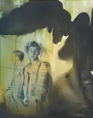 Simon Adam Peter, "Georg", 2018, Acryl und Lack auf Leinwand