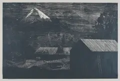 Sebastian Speckmann, Hof, 2009, Linolschnitt auf Velin