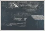 Sebastian Speckmann, Hof, 2009, Linolschnitt auf Velin