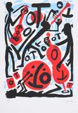A. R. Penck, Ohne Titel, Farbserigrafie auf Bütten