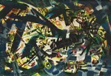 Fred Thieler, "O-24/53", 1953, Öl auf Rupfen