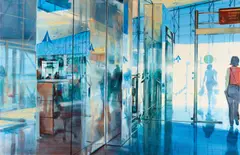 Anja Ganster, "Barcelona Aeropuerto 1", 2008, Acryl auf Leinwand
