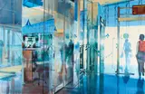 Anja Ganster, "Barcelona Aeropuerto 1", 2008, Acryl auf Leinwand