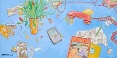 Moritz Götze, "Störung der Stille", 2003, Öl auf Leinwand