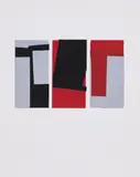 Blinky Palermo, Dreiteilige Miniatur, 1972, Folienprägedruck auf Aquarellbütten