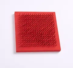 Tableau clous by Bernard Aubertin, 1970, nails, wood, paint, sold Mar 2023