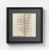 Bernard Aubertin, Dessin de Feu sur aluminium, 2008, Abgebrannte Streichhölzer auf Aluminium
