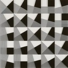 Komposition 679A by Marcello Morandini, 2018, Serigrafie auf Acryl über Serigrafie auf Baumwollpapier. In Holzrahmen, sold Nov 2022