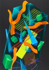András Mengyán, Frozen happiness, 1992, Acryl auf Leinwand