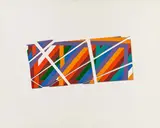 Dóra Maurer, "Szétprojektált Quasikép", 1987, Acryl auf Hartfaserplatte