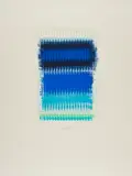 Heinz Mack, Lichtchromatik in Blau, 1988/89, Farblithografie auf Bütten