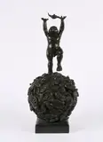 Jörg Immendorff, Ohne Titel (Vogel), 2003, Bronze, dunkelbraun patiniert
