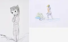 Konvolut von 2 Druckgrafiken by Leiko Ikemura, a) Mädchen, sold Nov 2022