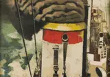 Franz Xaver Fuhr, Dampfschiff, Öl auf Leinwand