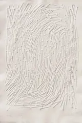 "Fluß" by Günther Uecker, 2005, Prägedruck auf handgeschöpftem Bütten, sold Nov 2022