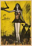 Bernard Buffet, Mademoiselle Colombine, 1968, Farblithografie auf Bütten