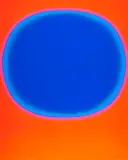 Rupprecht Geiger, Blau-Rot, 1974, Farbserigrafie auf leichtem Karton