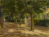 Max Liebermann, Colomierstraße in Wannsee, 1916, Öl auf Leinwand