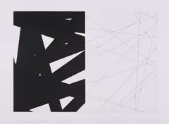 François Morellet, Striptyque, 2006, Radierung auf Bütten