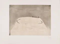 Semelle by Antoni Tàpies, 1982, Farbradierung und Carborundum auf Bütten, sold Feb 2023