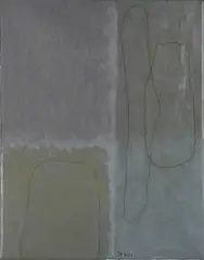 Jürgen Partenheimer, "90.27", 1990, Mischtechnik auf Leinwand