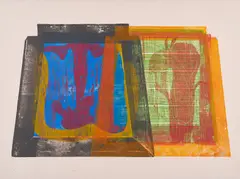 Gerhard Altenbourg, Ariadne (Aus: Hommage à Picasso), 1973, Farbholzschnitt auf chamoisfarbenem Bütten