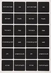 Martin Gostner, Schreiten in einem Park (Aus: Kunstakademie Düsseldorf), 2009, Farbserigrafie auf Bütten
