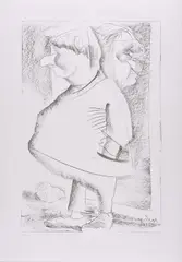 Siegfried Anzinger, Aus: Kunstakademie Düsseldorf, 2009, Farblithografie auf Velin