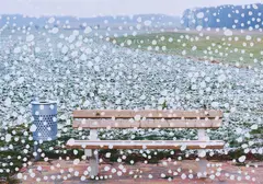 Andreas Schulze, Der erste Schnee, 2009, Farbserigrafie über Inkjet-Print auf leichtem Karton