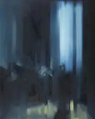 Michael van Ofen, Der Künstler in seinem Atelier, 1998, Öl auf Leinwand