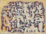 Willi Baumeister, Helle Figuren auf Dunkel